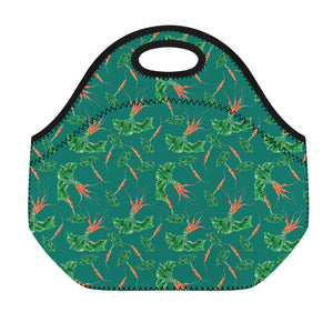 Watercolor Carrot Pattern Print Neoprene Lunch Bag