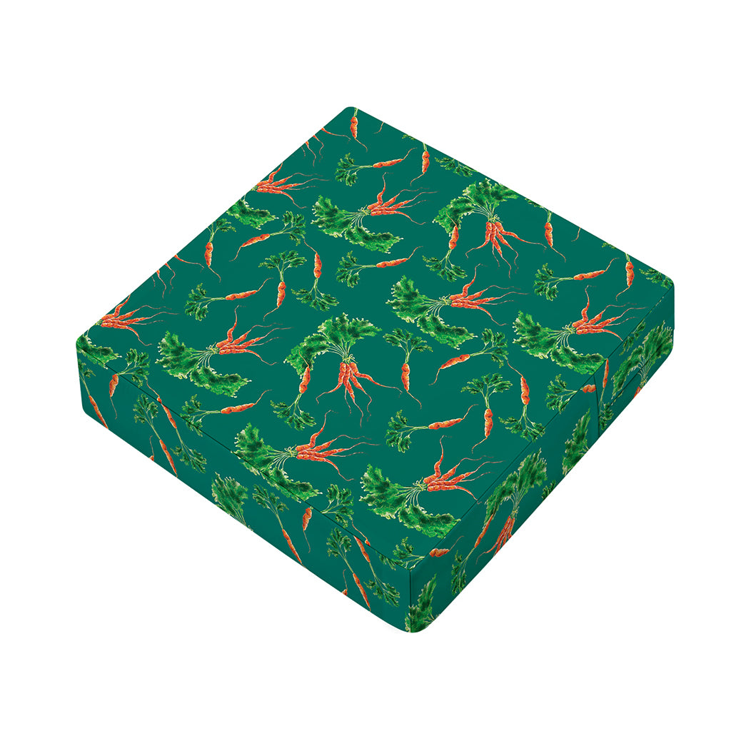 Watercolor Carrot Pattern Print Outdoor Seat Cushion Cover