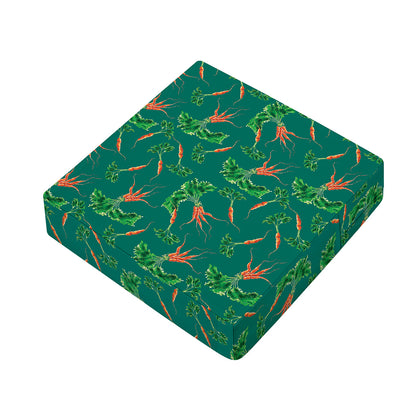 Watercolor Carrot Pattern Print Outdoor Seat Cushion Cover