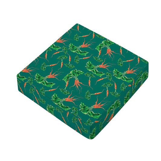 Watercolor Carrot Pattern Print Outdoor Seat Cushion Cover