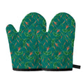 Watercolor Carrot Pattern Print Oven Mitts