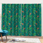 Watercolor Carrot Pattern Print Pencil Pleat Curtains