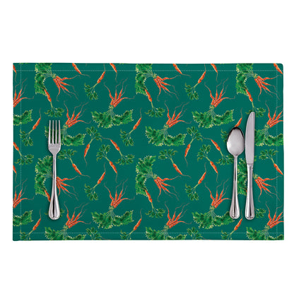 Watercolor Carrot Pattern Print Placemat