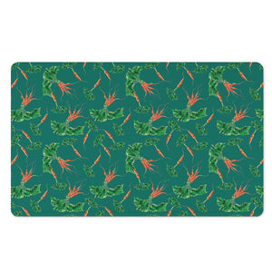 Watercolor Carrot Pattern Print Polyester Doormat