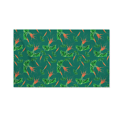 Watercolor Carrot Pattern Print Polyester Flag
