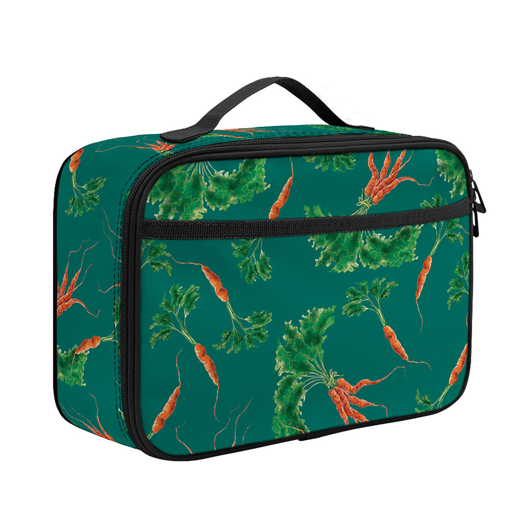 Watercolor Carrot Pattern Print Portable Lunch Bag