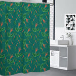 Watercolor Carrot Pattern Print Premium Shower Curtain