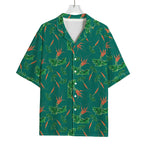 Watercolor Carrot Pattern Print Rayon Hawaiian Shirt