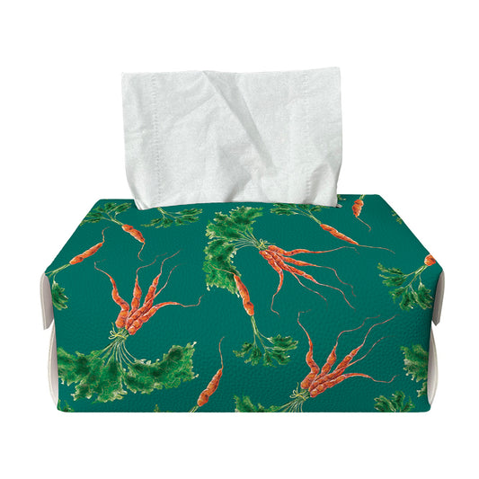 Watercolor Carrot Pattern Print Rectangle Tissue Box Cover