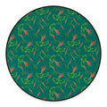 Watercolor Carrot Pattern Print Round Floor Mat