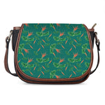 Watercolor Carrot Pattern Print Saddle Bag