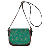 Watercolor Carrot Pattern Print Saddle Bag