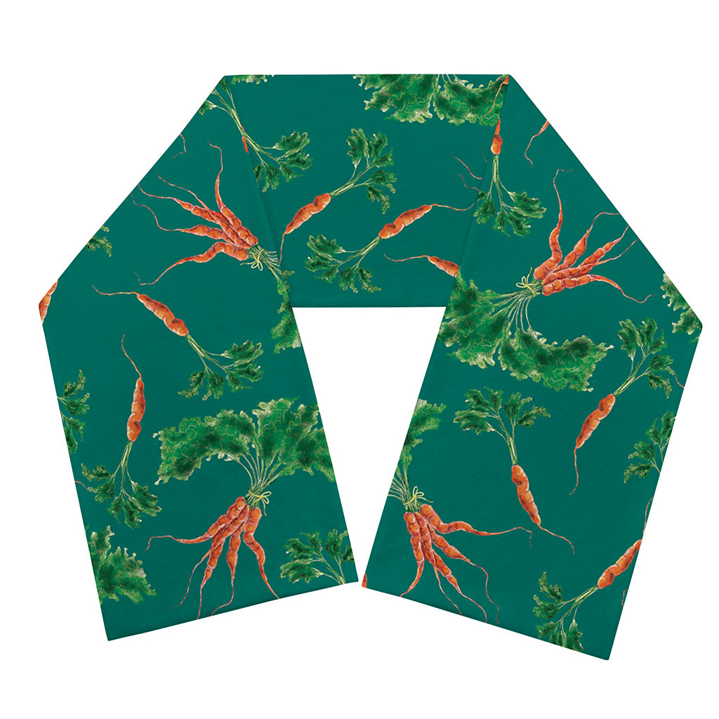 Watercolor Carrot Pattern Print Scarf