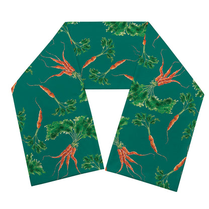 Watercolor Carrot Pattern Print Scarf