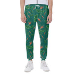 Watercolor Carrot Pattern Print Scuba Joggers