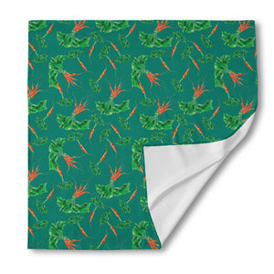 Watercolor Carrot Pattern Print Silk Bandana