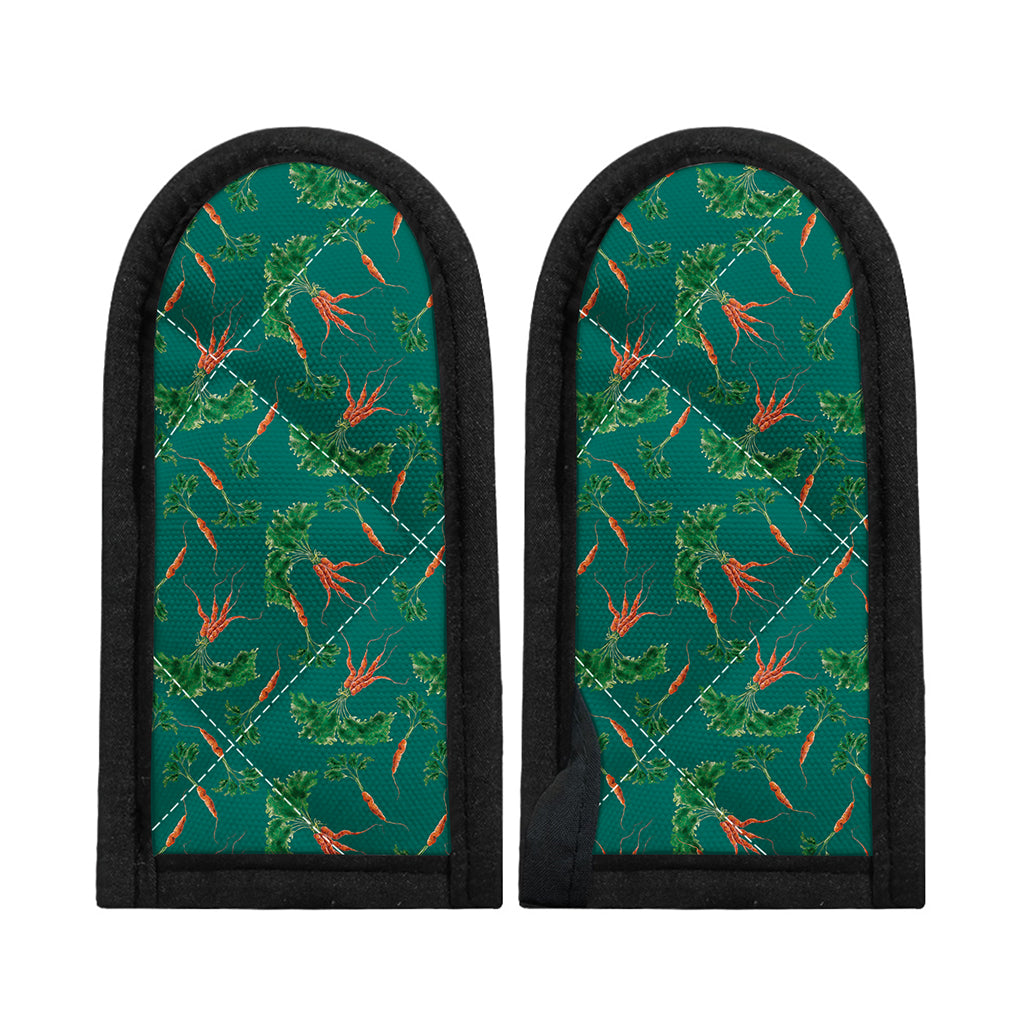 Watercolor Carrot Pattern Print Skillet Handle Cover