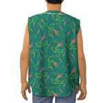 Watercolor Carrot Pattern Print Sleeveless Baseball Jersey