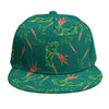 Watercolor Carrot Pattern Print Snapback Cap