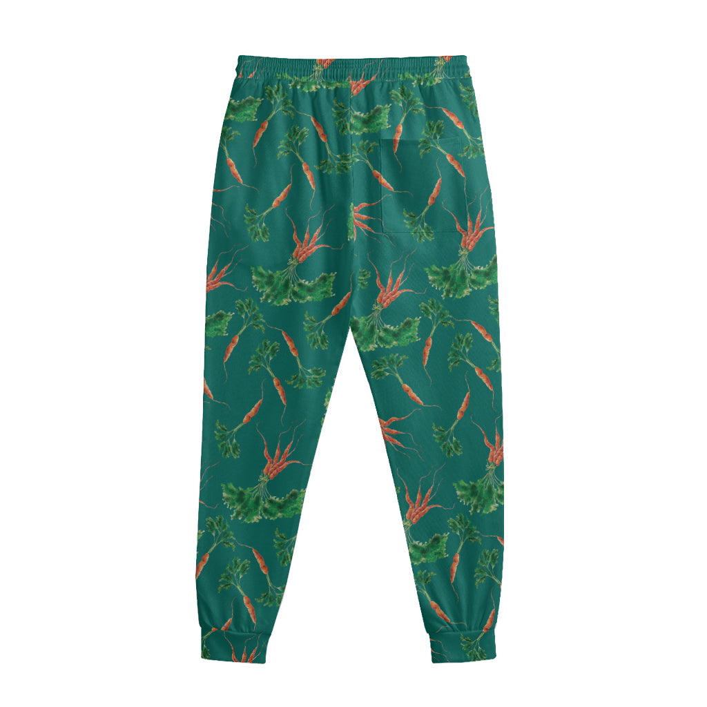 Watercolor Carrot Pattern Print Sweatpants