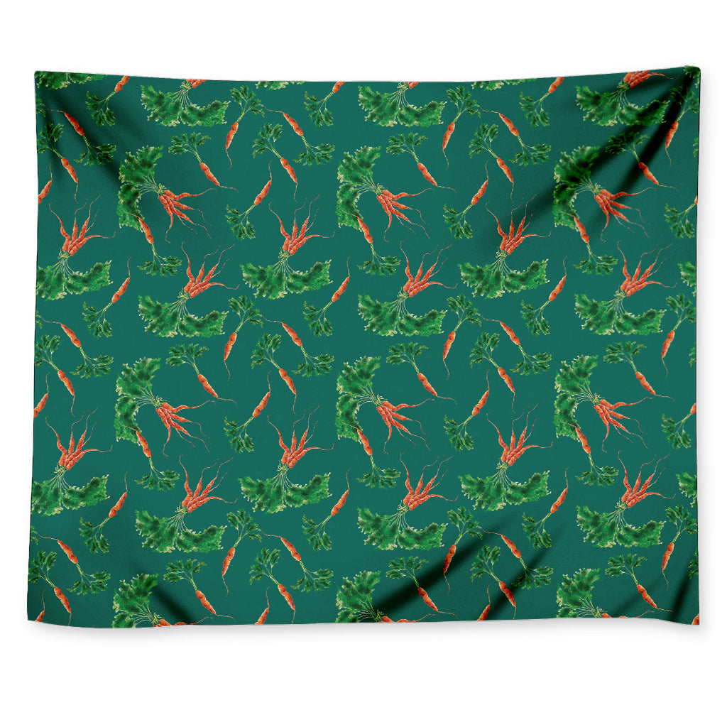 Watercolor Carrot Pattern Print Tapestry