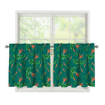Watercolor Carrot Pattern Print Tier Curtains