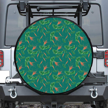 Watercolor Carrot Pattern Print Tire Cover