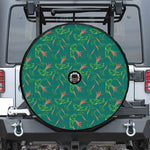 Watercolor Carrot Pattern Print Tire Cover With Camera Hole