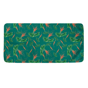 Watercolor Carrot Pattern Print Towel