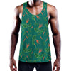 Watercolor Carrot Pattern Print Training Tank Top