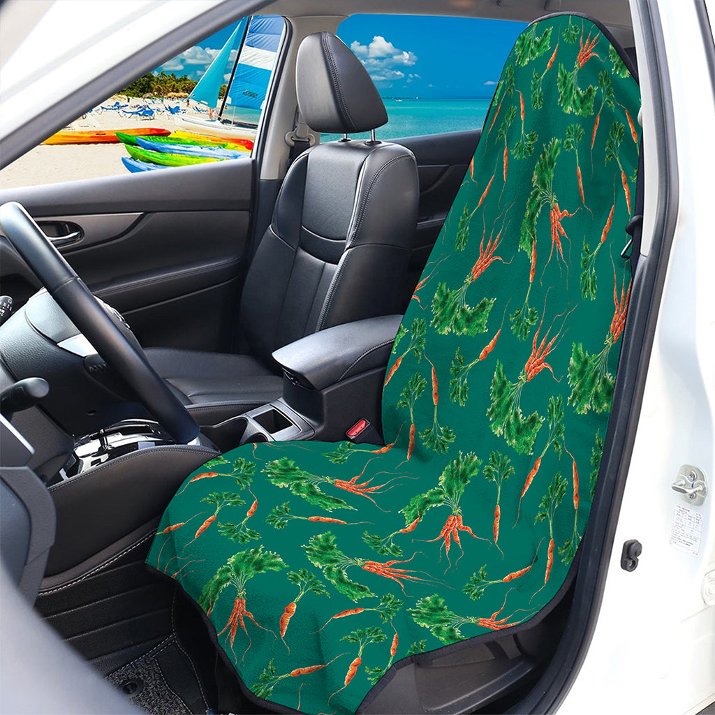 Watercolor Carrot Pattern Print Waterproof Car Seat Cover