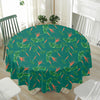 Watercolor Carrot Pattern Print Waterproof Round Tablecloth