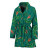 Watercolor Carrot Pattern Print Women's Bathrobe