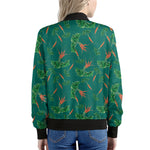 Watercolor Carrot Pattern Print Women's Bomber Jacket