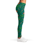 Watercolor Carrot Pattern Print Women's Leggings