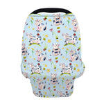 Watercolor Cartoon Cow Pattern Print Baby Seat Cover