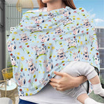 Watercolor Cartoon Cow Pattern Print Baby Seat Cover