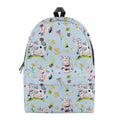 Watercolor Cartoon Cow Pattern Print School Backpack
