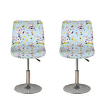 Watercolor Cartoon Cow Pattern Print Bar Stool Covers