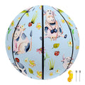 Watercolor Cartoon Cow Pattern Print Basketball