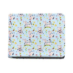 Watercolor Cartoon Cow Pattern Print Bifold Wallet