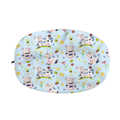 Watercolor Cartoon Cow Pattern Print Car Side Mirror Covers
