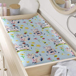 Watercolor Cartoon Cow Pattern Print Changing Pad Cover