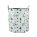 Watercolor Cartoon Cow Pattern Print Collapsible Laundry Basket
