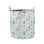 Watercolor Cartoon Cow Pattern Print Collapsible Laundry Basket