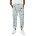 Watercolor Cartoon Cow Pattern Print Cotton Sweatpants