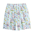 Watercolor Cartoon Cow Pattern Print Cotton Shorts