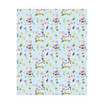 Watercolor Cartoon Cow Pattern Print Curtain