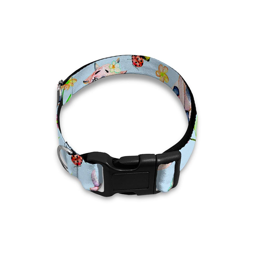 Watercolor Cartoon Cow Pattern Print Dog Collar