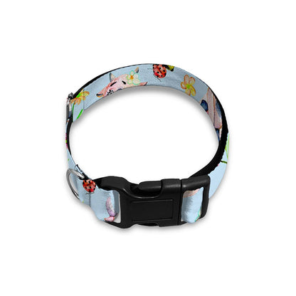Watercolor Cartoon Cow Pattern Print Dog Collar
